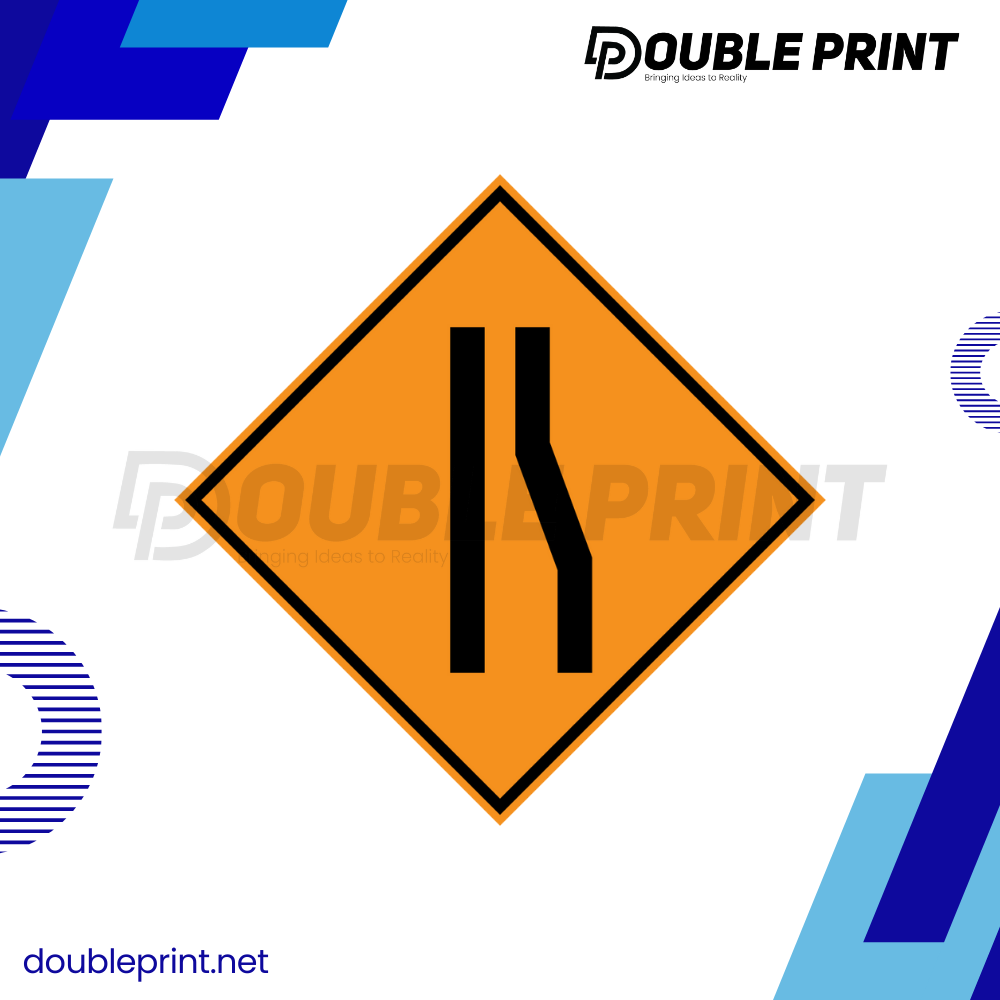 Sign_Road Narrows on The Right