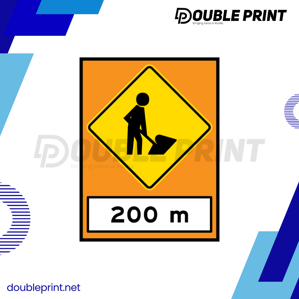 Sign_Construction Works in 200m
